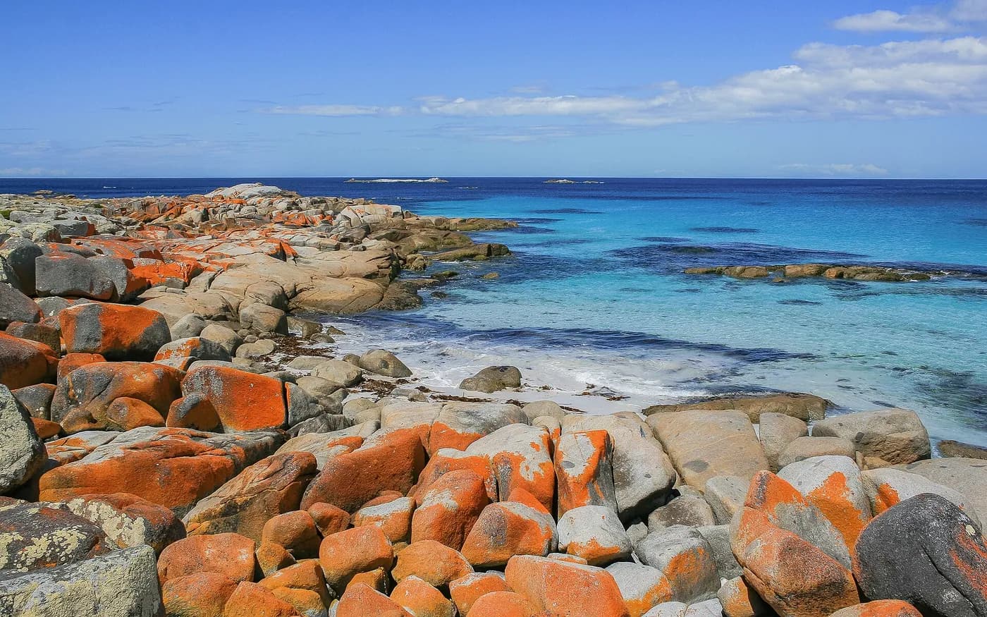 View of Bay of Fires in Tasmania