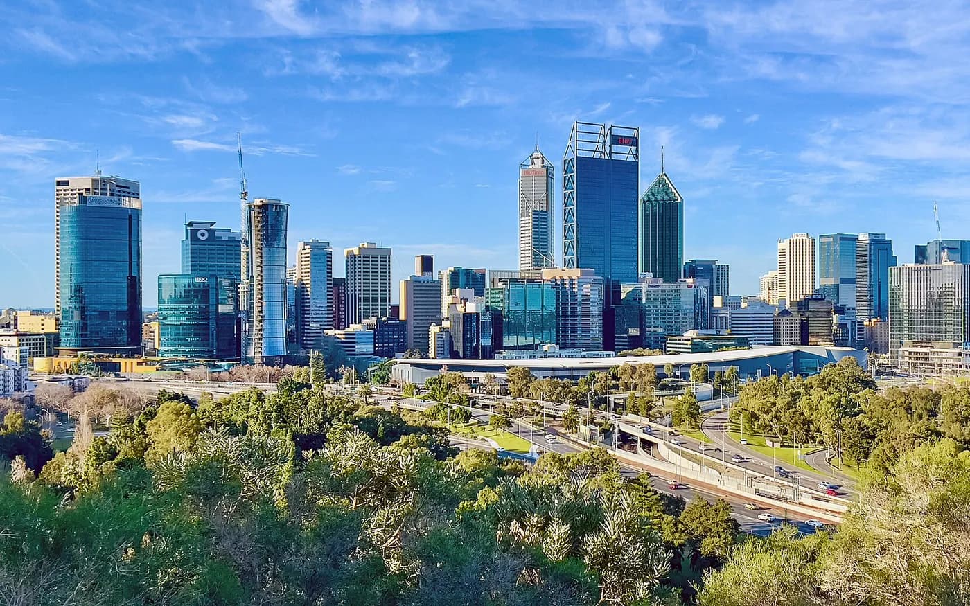 View of Perth in Western Australia