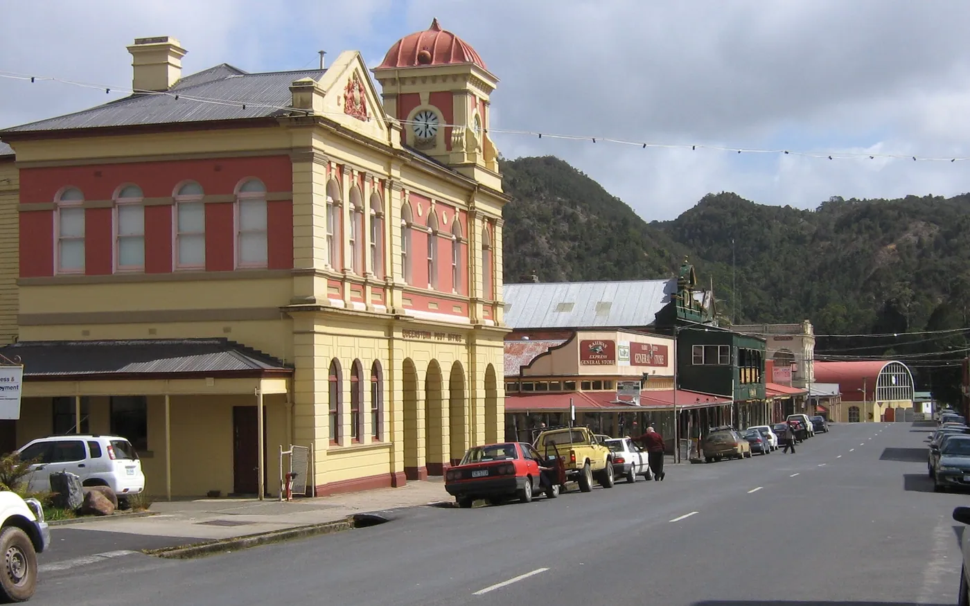 View of Queenstown in Tasmania