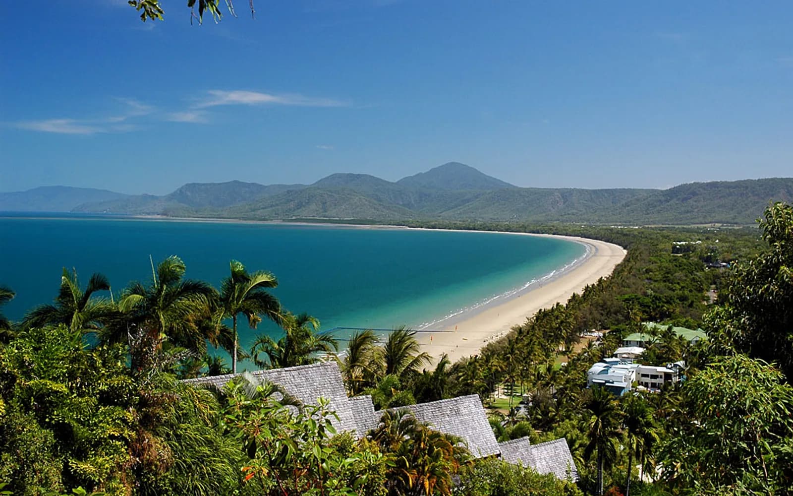 Four Mile Beach and the tropical coastline at Port Douglas