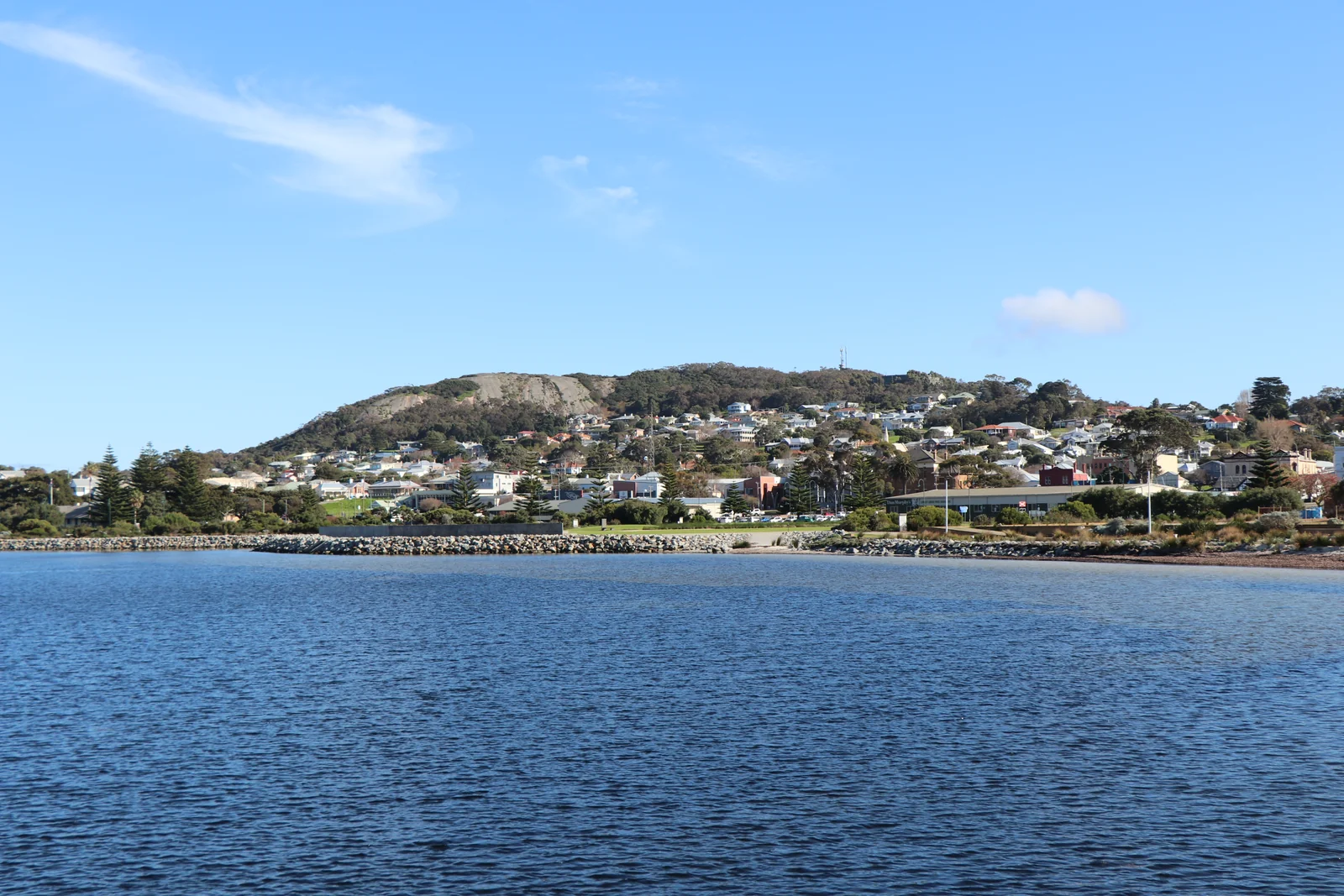 Albany waterfront and hillside in Western Australia