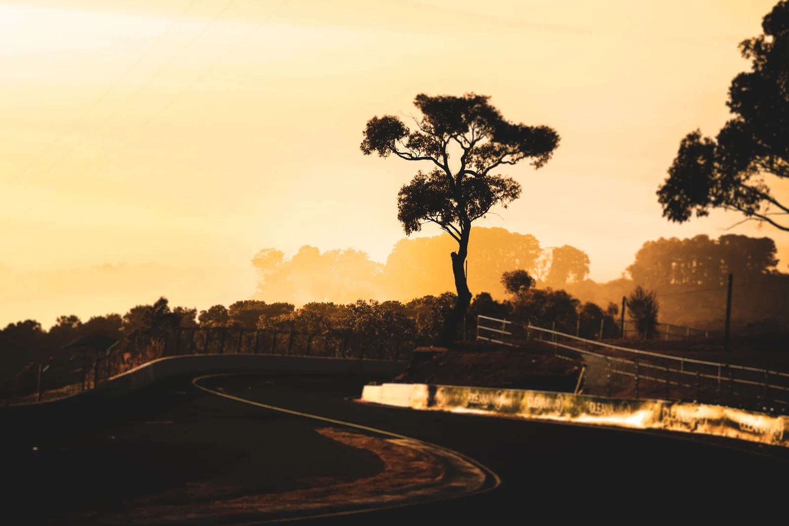 Sunset over Mount Panorama in Bathurst