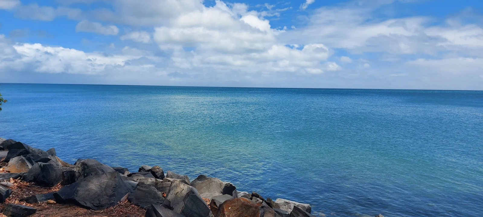 Hervey Bay coast under a blue sky