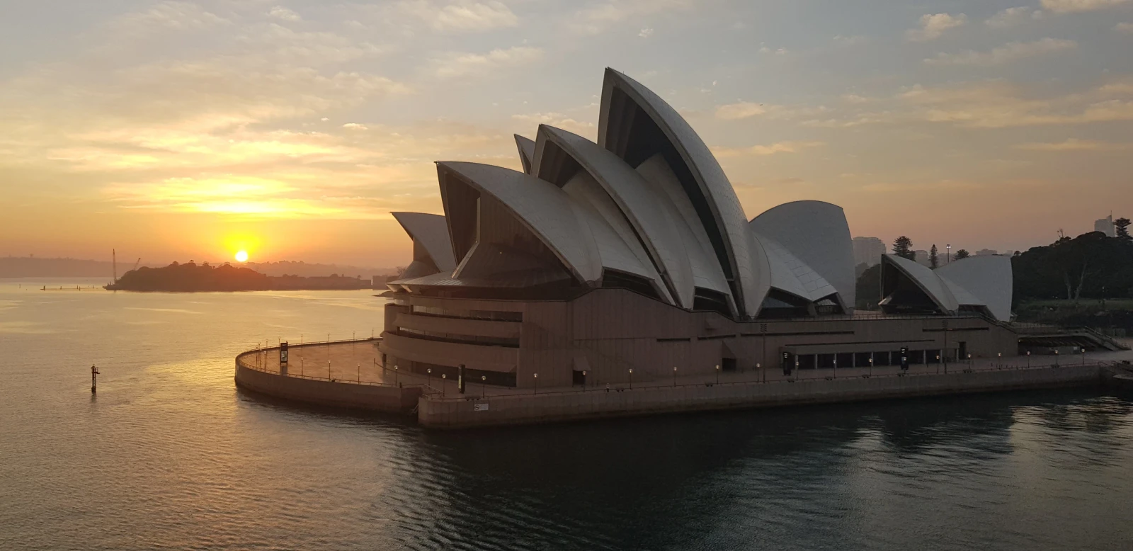 Sunrise over Sydney Harbour and the Sydney Opera House